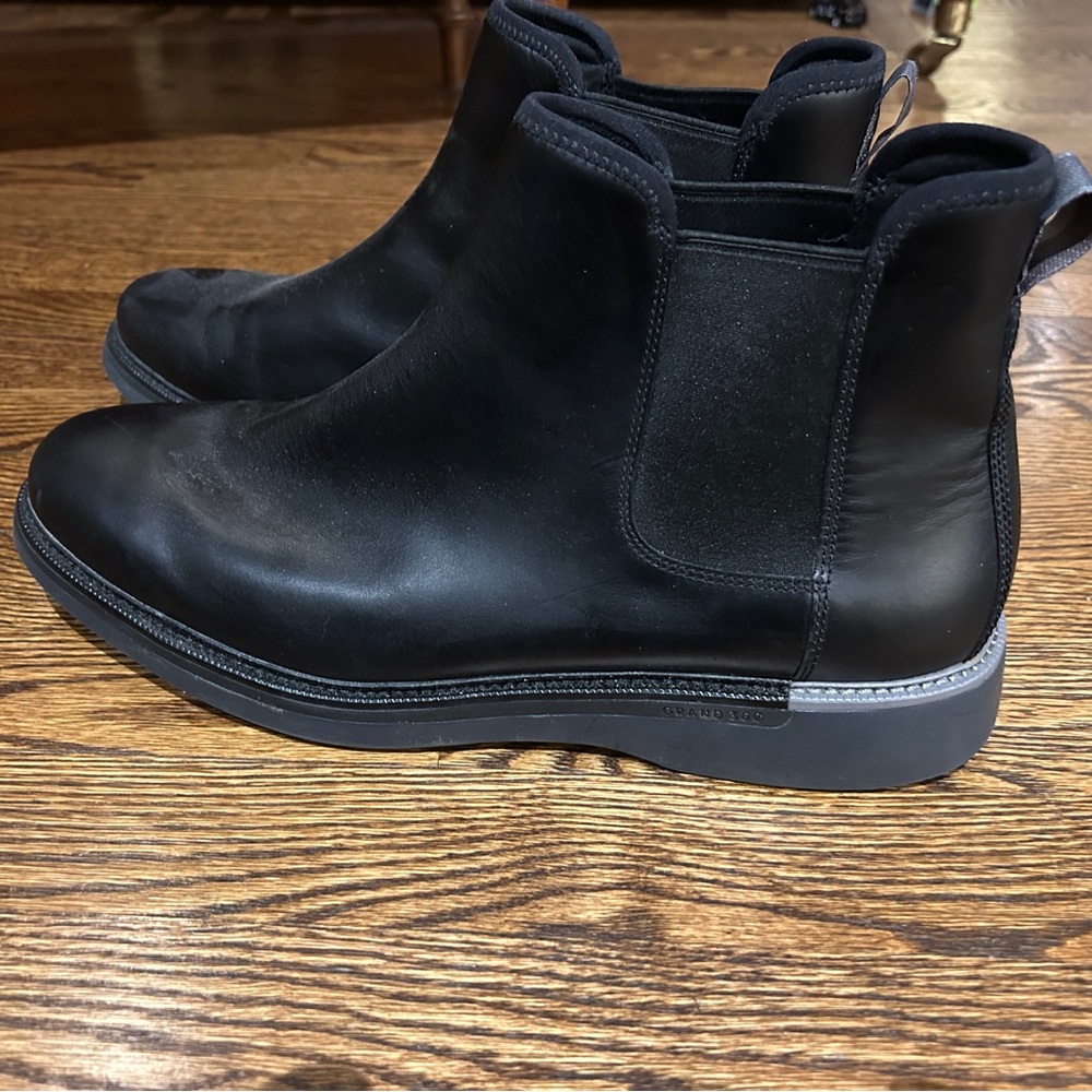 Cole haan Men Black Leather waterproof Chelsea Boots